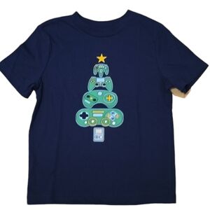 THEREABOUTS BOYS BLUE SHORT SLEEVE GAMER TREE TEE-SHIRT SIZE XS 6/7